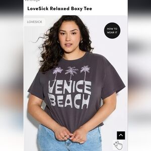 torrid Charcoal Graphic 'Venice Beach' Short Sleeve Tee